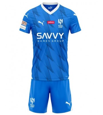 Al-Hilal Primera Equipación Niños 2023-24 Manga Corta (+ Pantalones cortos)